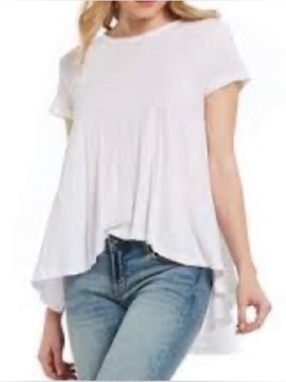 We The Free Oversized Lightweight Linen Blend high-low, asymmetric hem SZ M/L